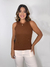 Regata Feminina Básica inspiração Zara malha canelada Isa - comprar online