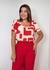 Blusa Feminina Estampada em Crepe com Decote Coração Gabi - loja online