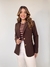 Blazer Feminino em alfaiataria Paula Marrom - comprar online