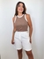 Regata Feminina Bicolor Malha Canelada Mia - UseCarolMaia