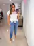 Blusa Feminina com Aplicações em Pérolas na internet