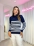 Blusa Feminina Tricot manga longa listrada Mel na internet
