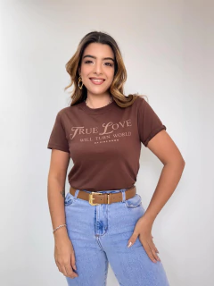 T-shirt Feminina 100% Algodão True Love