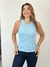 Regata Feminina Básica inspiração Zara malha canelada Isa - comprar online