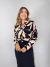 Camisa Feminina estampada com botões Liz - UseCarolMaia