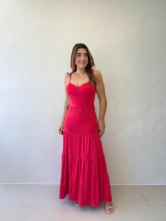 Vestido Feminino Longo com Alça em Amarração - comprar online