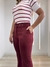 Calça Feminina Alfaiataria Paula Flare - Vinho na internet