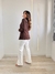 Blazer Feminino em alfaiataria Paula Marrom - UseCarolMaia