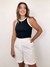Imagem do Regata Feminina Bicolor Malha Canelada Mia
