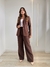 Imagem do Calça Feminina Pantalona em Alfaiataria Paula- Marrom