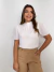 Blusa Feminina Gola Alta e Pregas com Manga em Crepe Chiffon - comprar online