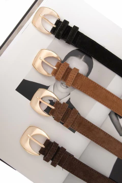 Cinto Feminino couro em camurça