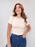 Blusa Feminina manga Curta em malha Canelada na internet