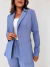 Blazer Feminino em Alfaiataria Paula Azul Jeans - UseCarolMaia