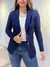 Blazer Feminino Alfaitaria Paula Azul Marinho