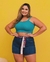 Short Jeans Feminino Plus com cinto estampado - comprar online
