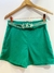 Short Feminino de Linho com cinto trançado