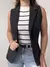 Colete Feminino em Alfaiataria Alongado Paula- Preto - comprar online