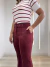 Calça Feminina Alfaiataria Paula Flare - Vinho - UseCarolMaia