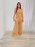 Conjunto Feminino Cropped e calça Pérola- Dourado - UseCarolMaia
