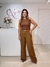 Calça Feminina Pantalona em Viscose Cristiane- Marrom - comprar online