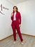 Conjunto Terno Blazer e Calça em Alfaiataria Paula Vermelho