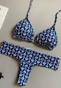 Biquíni Feminino Cortininha Estampado Bojo e Calcinha Tanga na internet