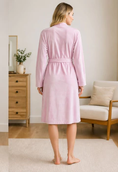 Roupão Feminino Robe Kimono Aveludado com Toque de Seda - comprar online