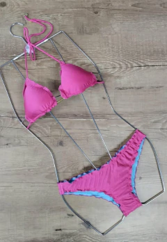Biquíni Cortininha Liso Com Bojo e Calcinha Empina Bumbum - Multmix