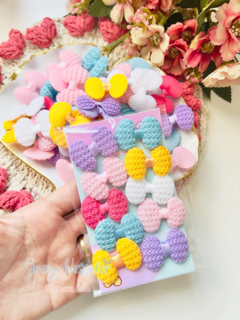 Laço Crochet 25x30mm Sortidos - 10 unidades - comprar online