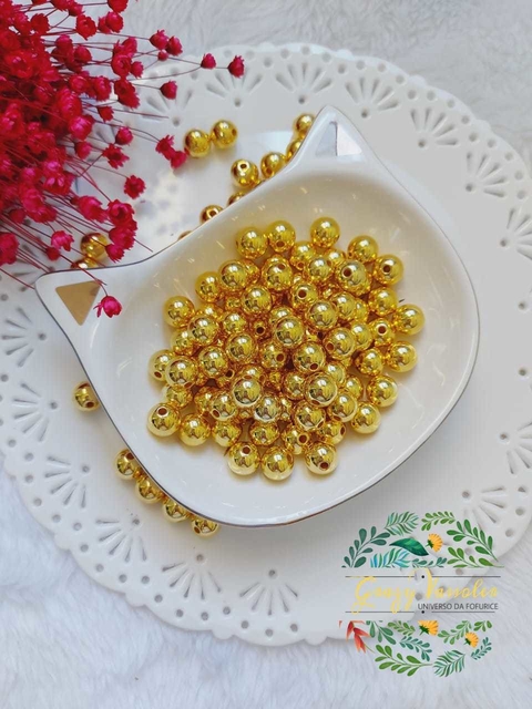 Pérola Abs 12mm Ouro