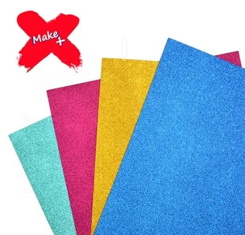 COMBO 5 FOLHAS E.V.A COM GLITER 40x60- MAKE MAIS
