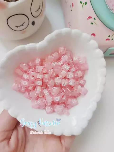 ENTREMEIO QUADRADO LETRAS 6X6MM - ROSA CLARO