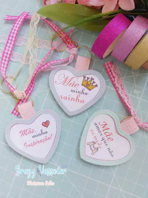 Arte para Chaveiro Dia das Mães