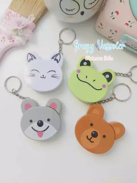 Chaveiro e Fita Métrica Bichinhos