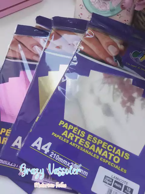 Papel Lamicote 10 folhas - 250g/m²