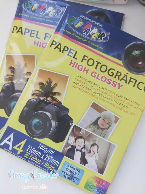 Papel Fotográfico High Glossy 180G – A4 com 50 Folhas