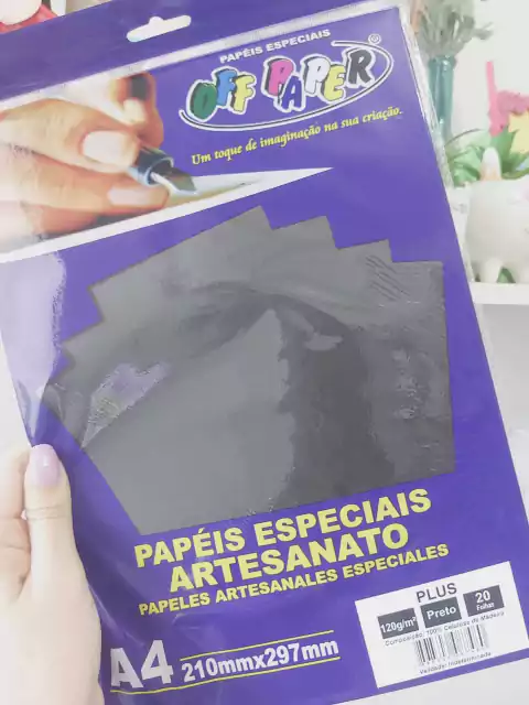 Papel Plus Preto 120g/m² - 20 folhas