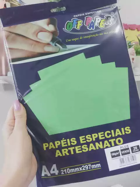 Papel Plus Verde 180g/m² - 20 folhas