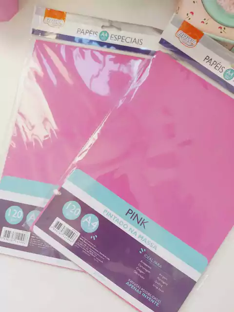 Papel Especial A4 120gr - Pink- 20fls
