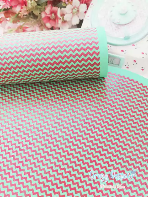 E.V.A Zigue Zague com Glitter