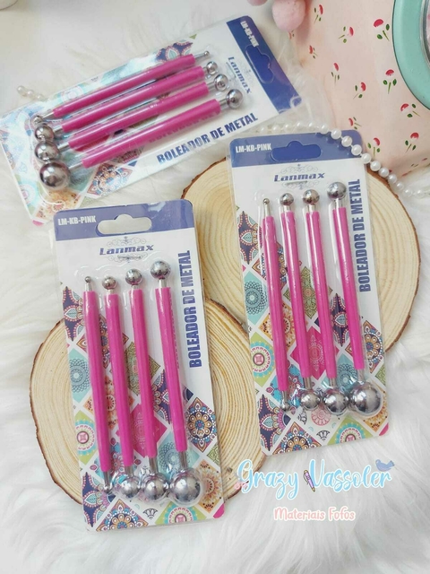 Boleadores ponta de metal - Pink