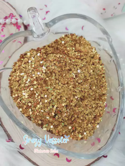 Lantejoula Estrela Dourada - 15 gramas