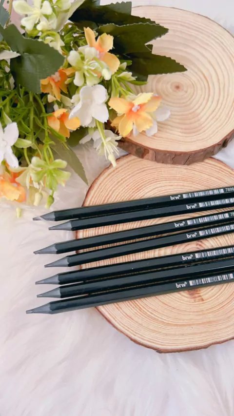 Lápis HB preto de resina BRW