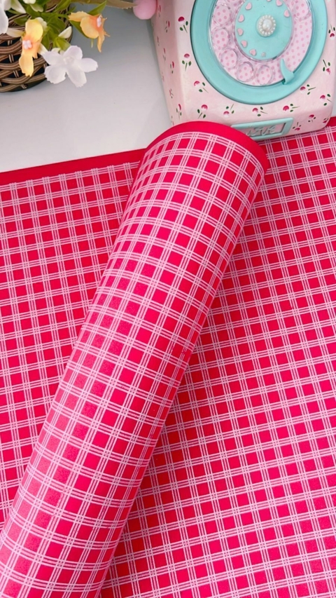 E.V.A 40x60 Xadrez Country - Vermelho - comprar online