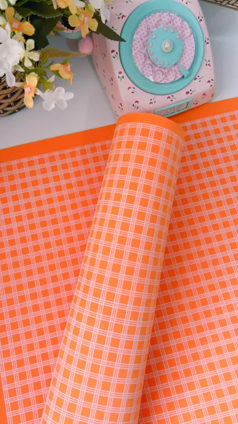 E.V.A 40x60 Xadrez Country - Laranja