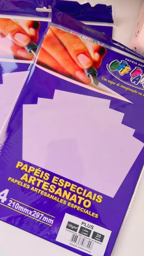 Papel Plus 120g/m² - 20 folhas - Lilás Lumi