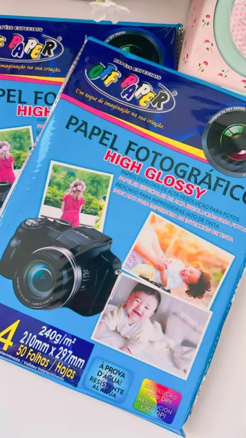 Papel Fotográfico High Glossy 240g – A4 com 50 Folhas