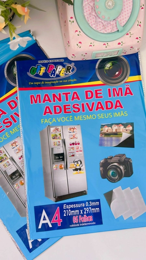 Manta de Imã Adesivada – A4 Pacote com 5 Folhas