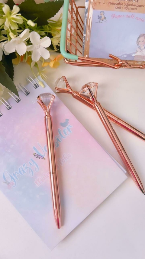 Caneta Cristal Rosê